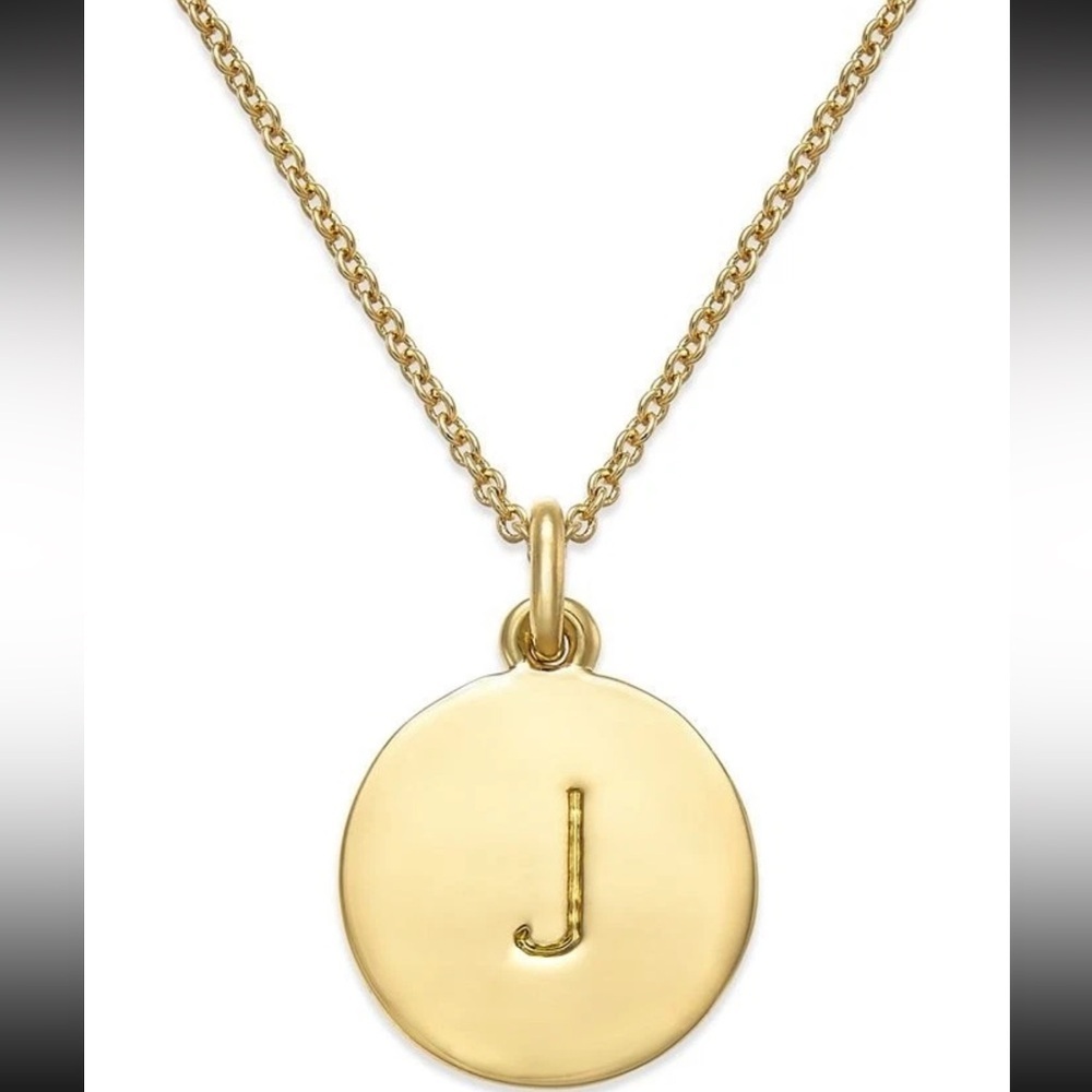 Kate Spade New York Initial Pendant Necklace J Gold - Picture 1 of 2